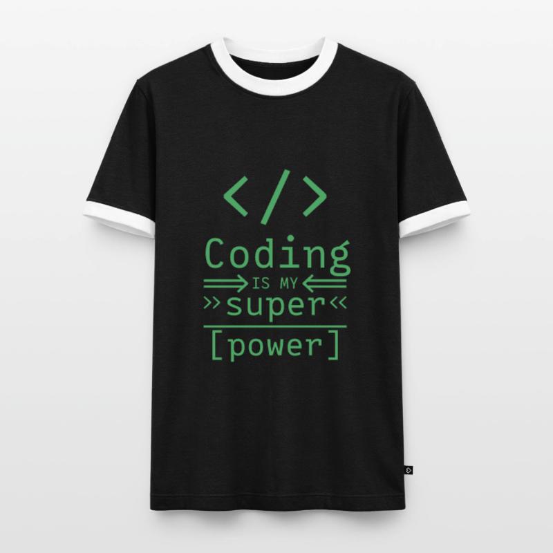 Programmer software Coder codeur T-shirt contrasté Homme