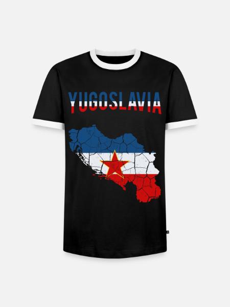 Yugoslavia - Men's Ringer Shirt - black/white