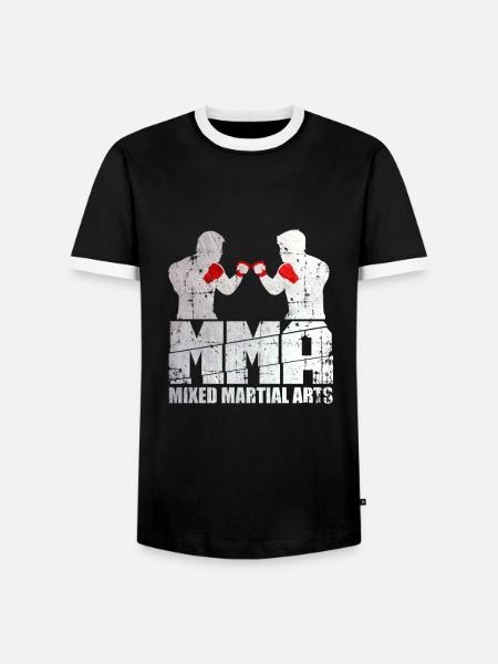 MMA Kaempfer - Männer Kontrast-T-Shirt - Schwarz/Weiß