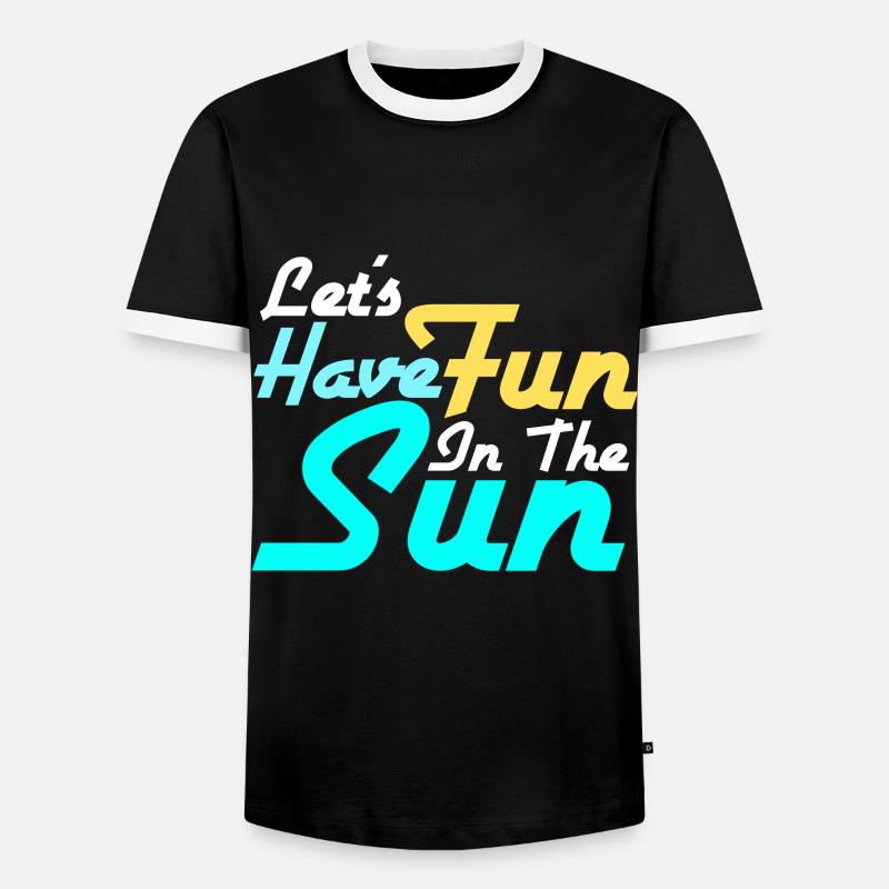 Sonne - Männer Kontrast-T-Shirt - Schwarz/Weiß