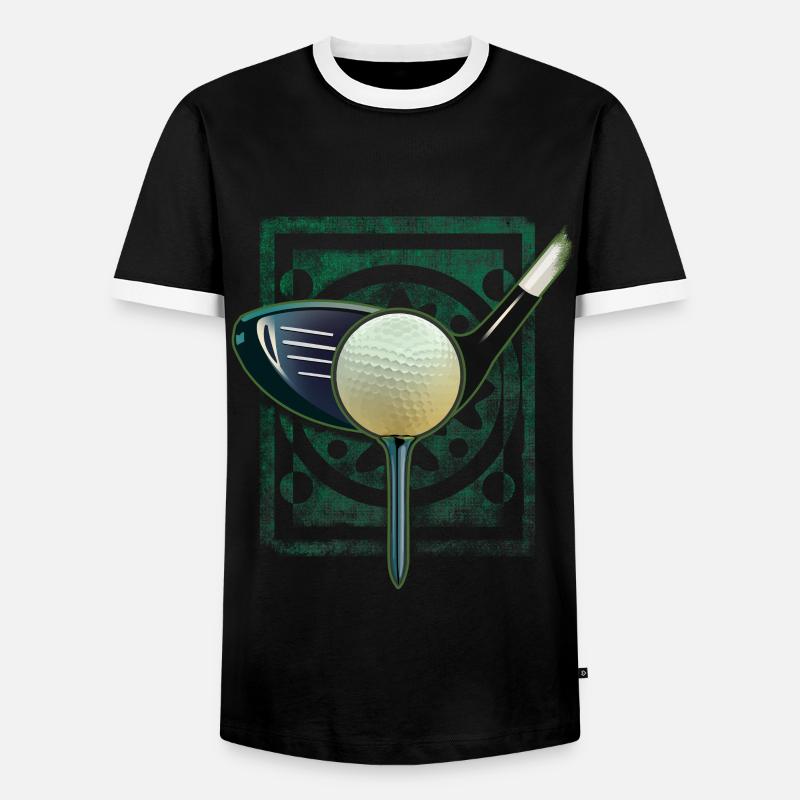 Golf - Männer Kontrast-T-Shirt - Schwarz/Weiß