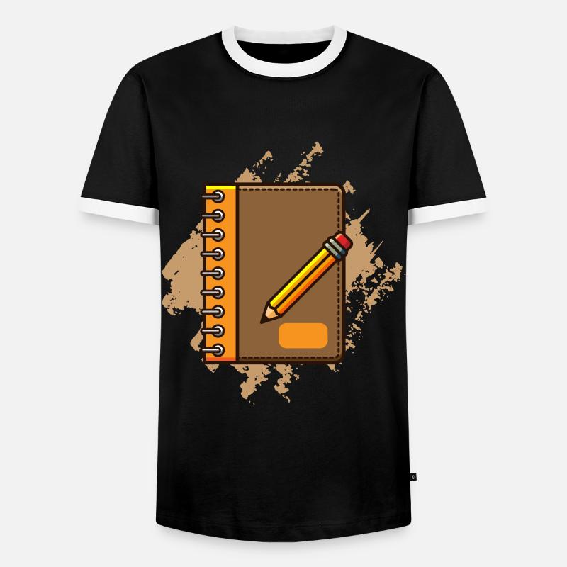 Hausaufgabenheft, geschenk schule einschulung - Männer Kontrast-T-Shirt - Schwarz/Weiß