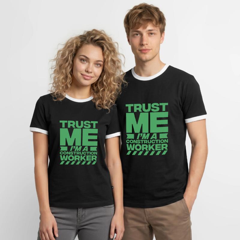 Construction Work Construction Workers Construction worker Construction worker Men's Ringer Shirt