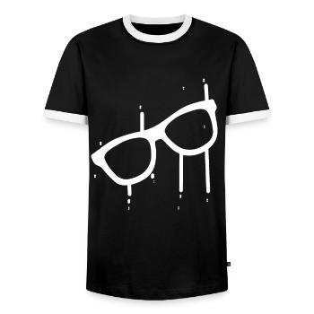 Spectacles - Men's Ringer Shirt - black/white - Front - AI Model Female 172 light (172cm) & AI Model Male 178 light (178cm)