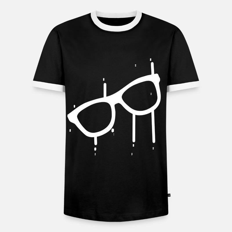 Spectacles - Men's Ringer Shirt - black/white