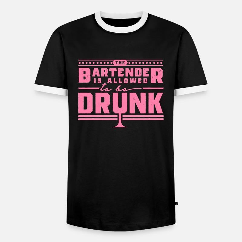Bartender Bartender Bartender Bartender Bartender - Men's Ringer Shirt - black/white