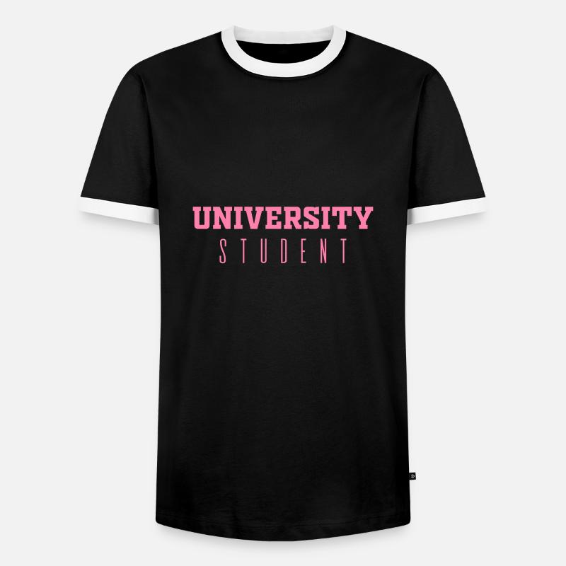 Student Student Student Student - Men's Ringer Shirt - black/white