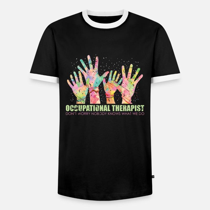 occupational Therapy - Men's Ringer Shirt - black/white