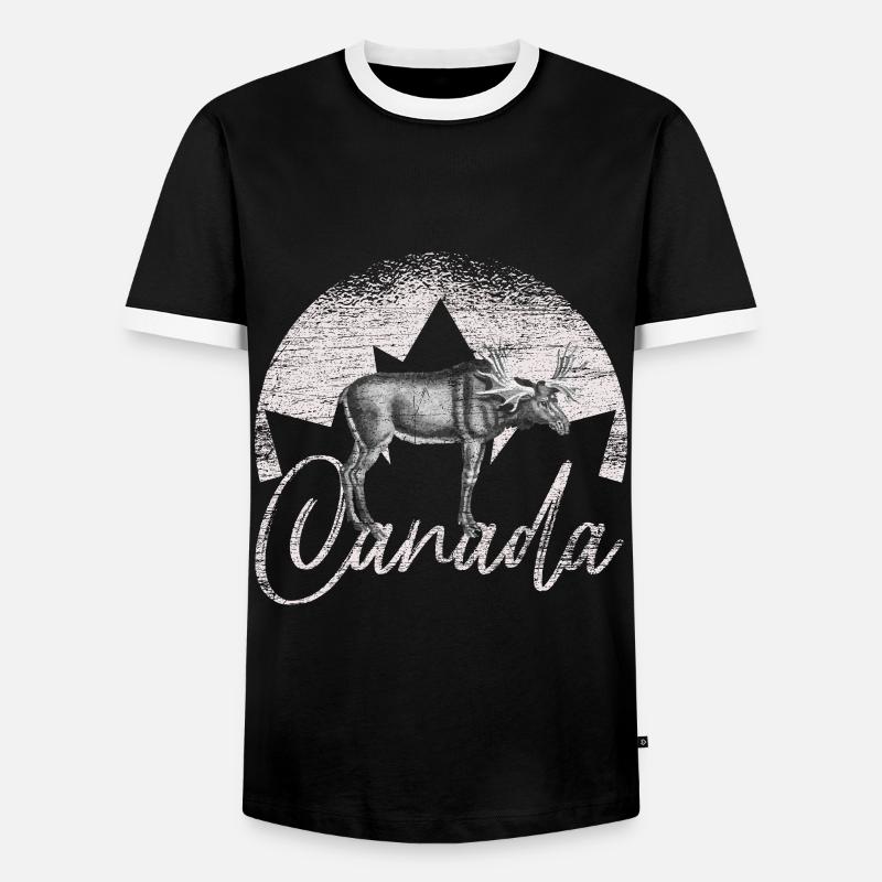 Canada - Men's Ringer Shirt - black/white