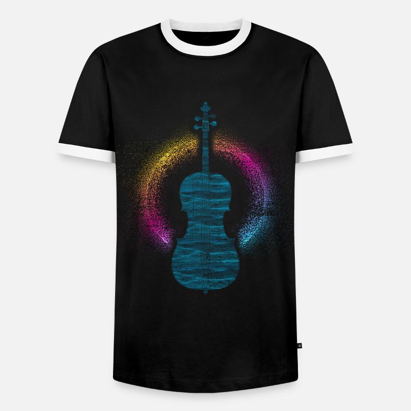 Cello - Männer Kontrast-T-Shirt - Schwarz/Weiß