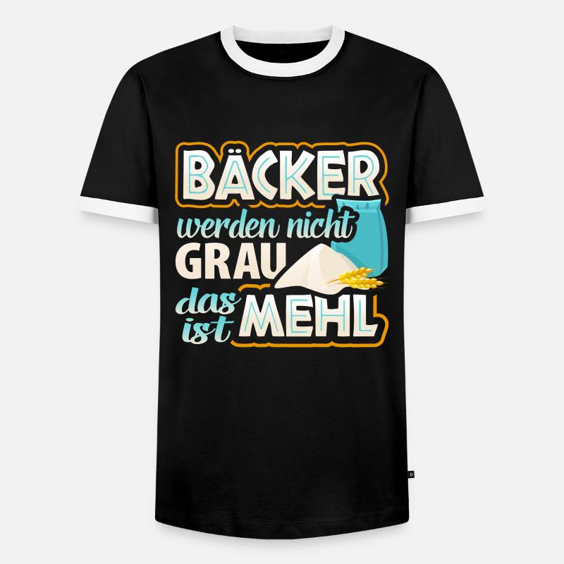 Backen, Bäcker, Bäckerin - Männer Kontrast-T-Shirt - Schwarz/Weiß