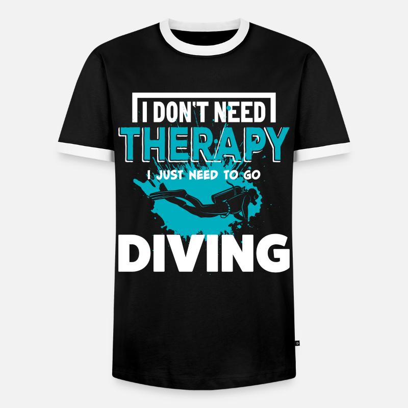 Diving Divers - Men's Ringer Shirt - black/white