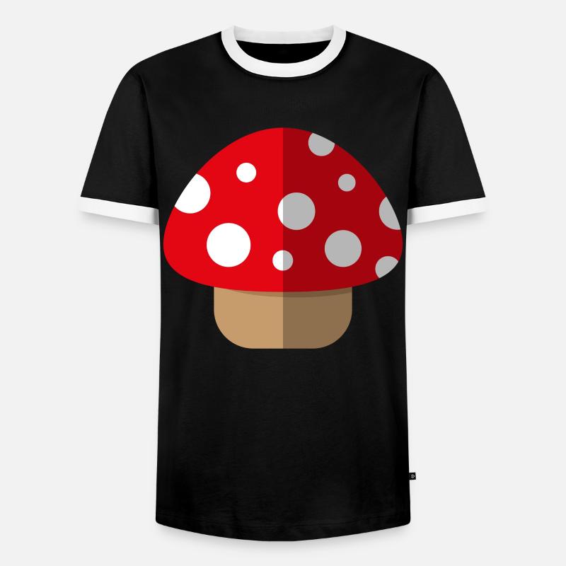Fly agaric - Men's Ringer Shirt - black/white
