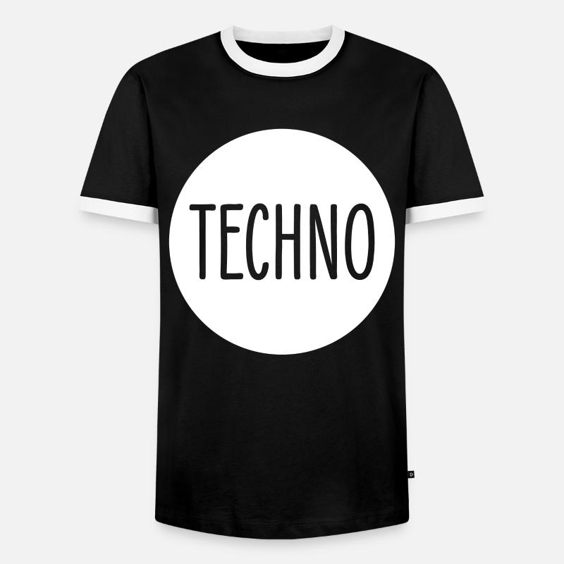 Techno - Men's Ringer Shirt - black/white