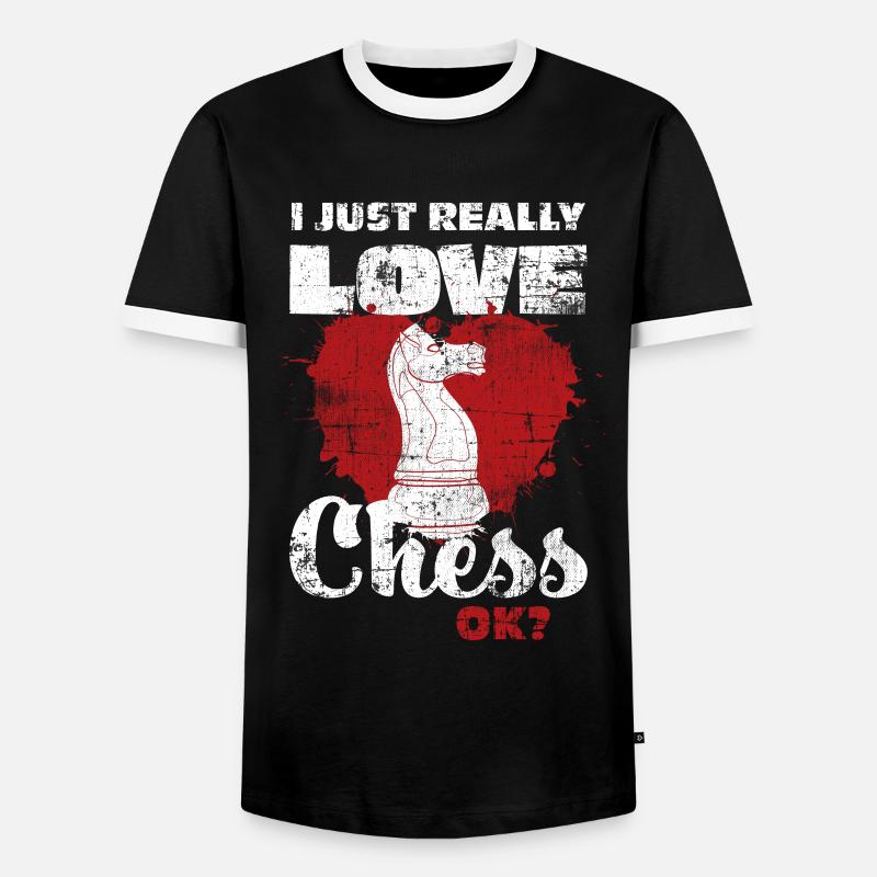 Schach - Männer Kontrast-T-Shirt - Schwarz/Weiß