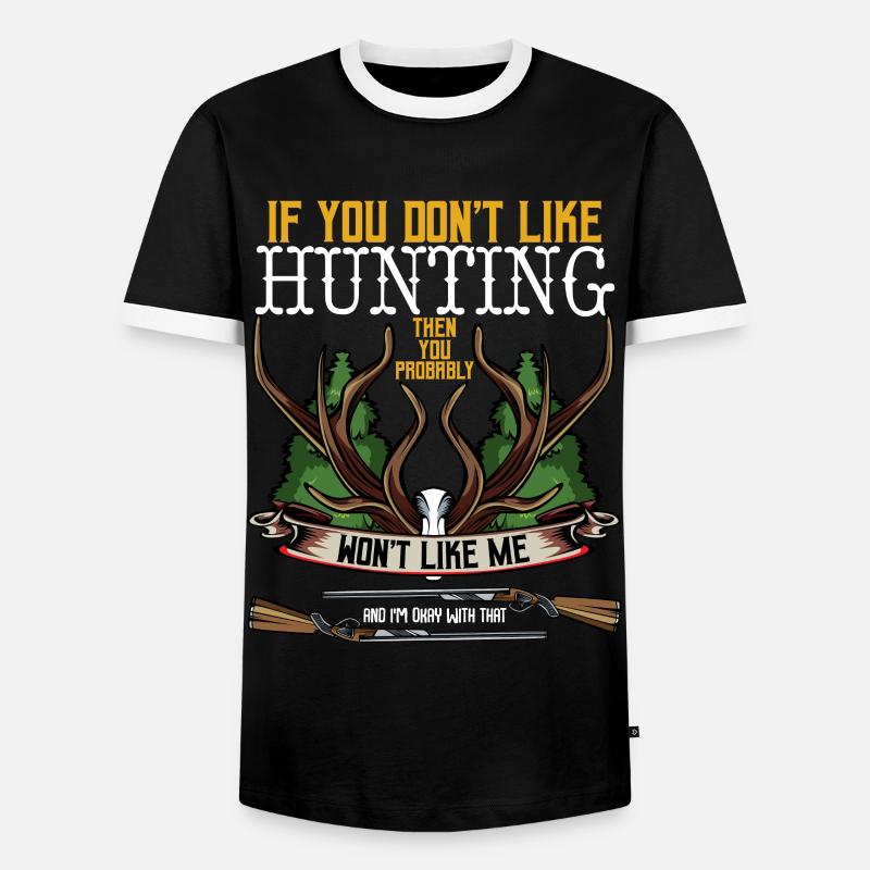 hunt - Men's Ringer Shirt - black/white