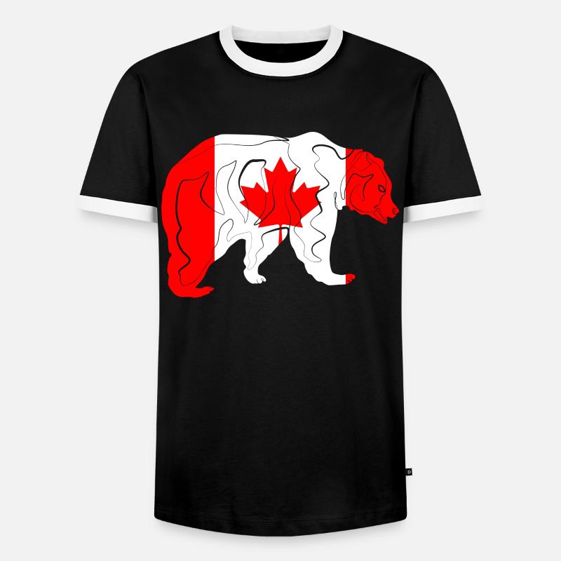 Canada - Men's Ringer Shirt - black/white