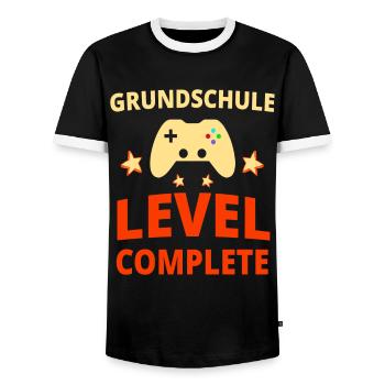 Grundschule Abschluss Geschenk - Männer Kontrast-T-Shirt - Schwarz/Weiß - Vorne - AI Model Female 172 light (172cm) & AI Model Male 178 light (178cm)