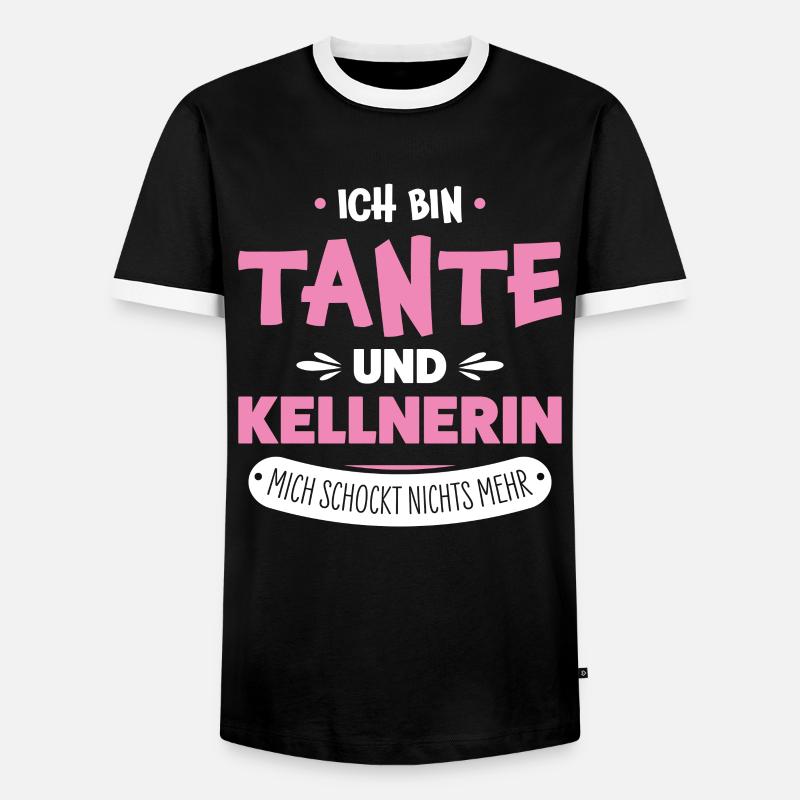 Kellnerin - Männer Kontrast-T-Shirt - Schwarz/Weiß