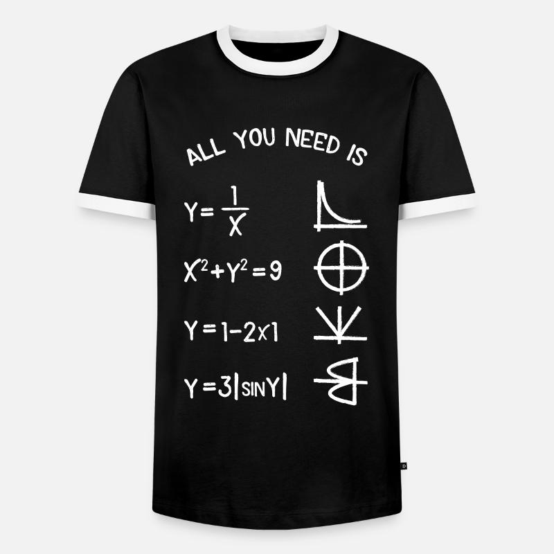 LOVE Math - Men's Ringer Shirt - black/white