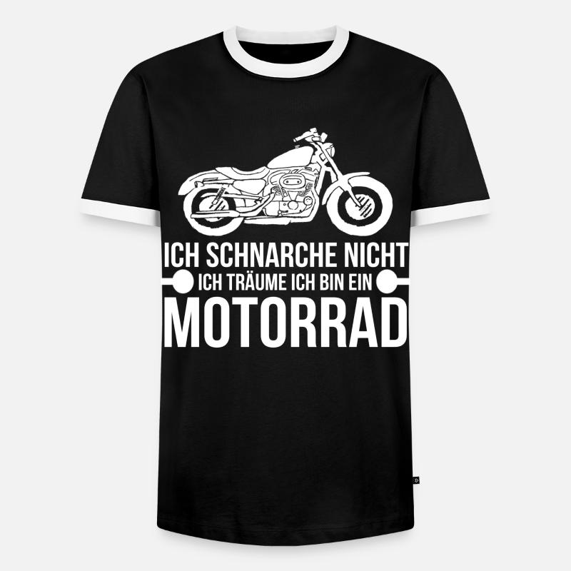 Motorradfahrer - Männer Kontrast-T-Shirt - Schwarz/Weiß
