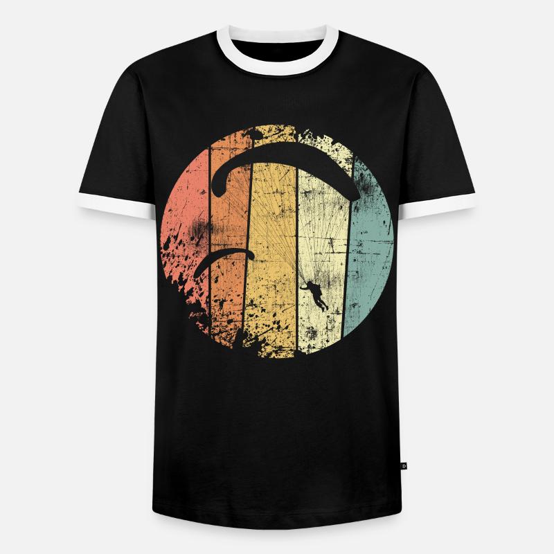 Paragliding - Men's Ringer Shirt - black/white