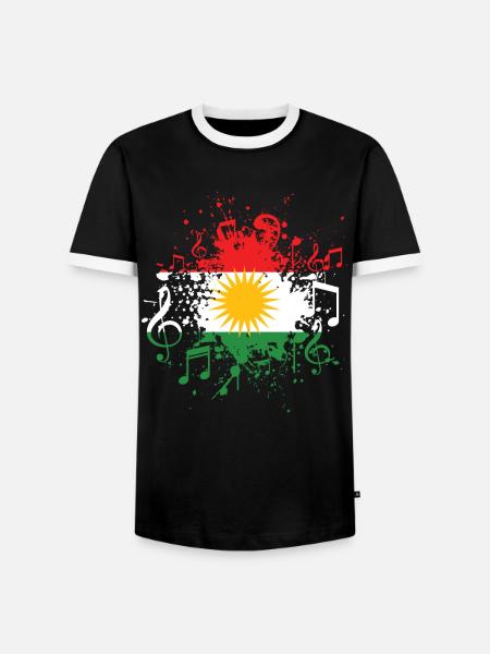 Kurds Music Kurdistan - Men's Ringer Shirt - black/white