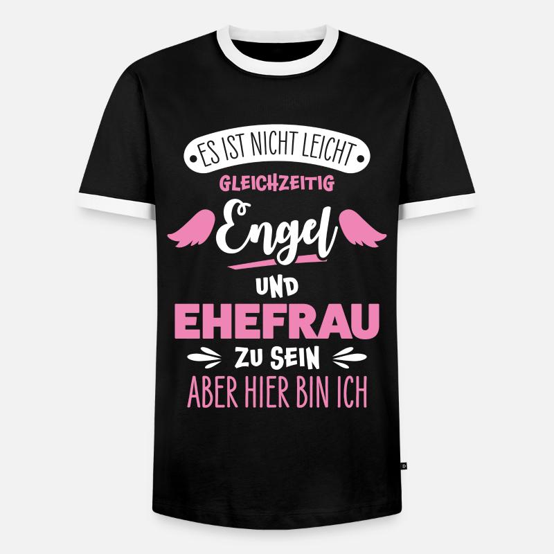 Ehefrau - Männer Kontrast-T-Shirt - Schwarz/Weiß