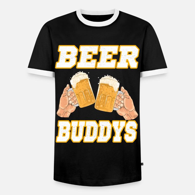 Bier - Männer Kontrast-T-Shirt - Schwarz/Weiß