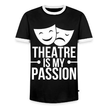 Theater Schauspiel Theaterspiel Schauspielerrin - Männer Kontrast-T-Shirt - Schwarz/Weiß - Vorne - AI Model Female 172 light (172cm) & AI Model Male 178 light (178cm)