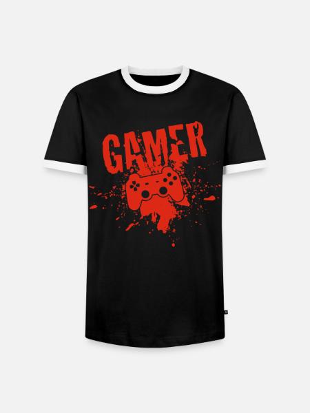 Gamer - Männer Kontrast-T-Shirt - Schwarz/Weiß