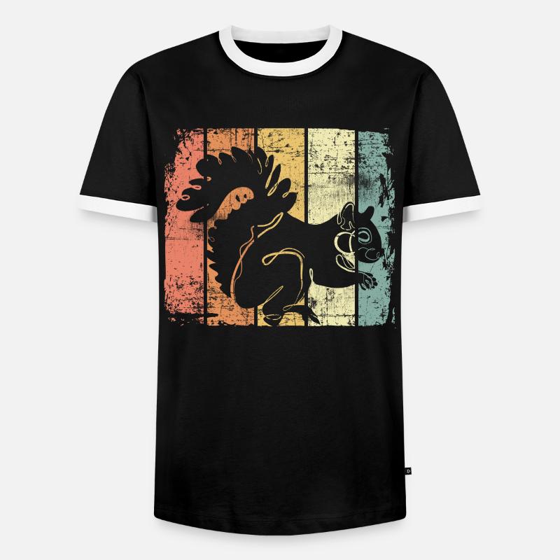 Squirrel - Men's Ringer Shirt - black/white