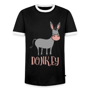 ÂNE LUNETTES DE SOLEIL DONKEY - T-shirt contrasté Homme - noir/blanc - Devant - AI Model Female 172 light (172cm) & AI Model Male 178 light (178cm)