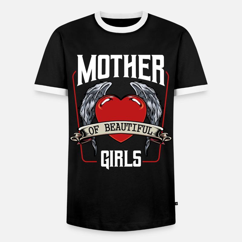 Mutter und Tochter - Männer Kontrast-T-Shirt - Schwarz/Weiß