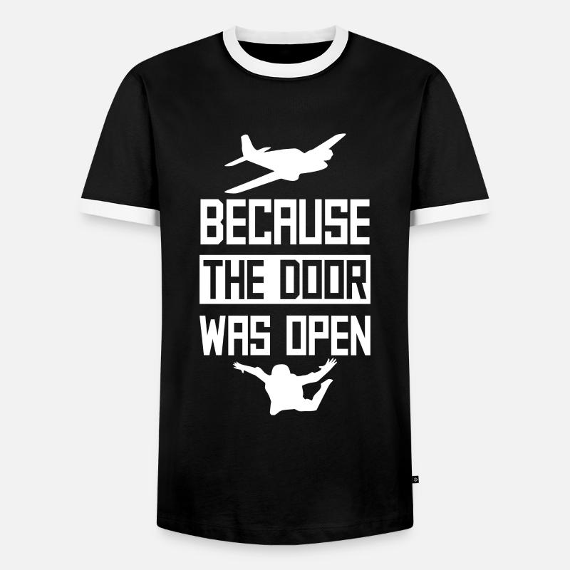 Skydiving gift idea - Men's Ringer Shirt - black/white