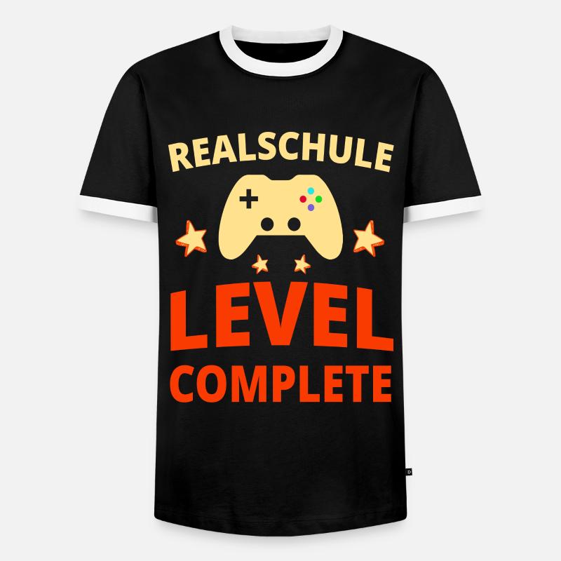 Realschule Abschluss Realschulabschluss Geschenk - Männer Kontrast-T-Shirt - Schwarz/Weiß