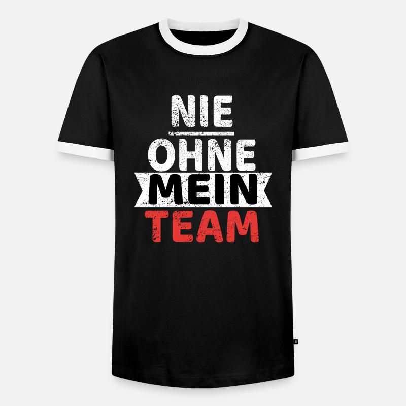 team beste - Männer Kontrast-T-Shirt - Schwarz/Weiß