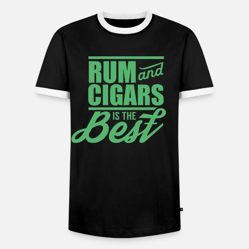 Drink rum - Men's Ringer Shirt - black/white