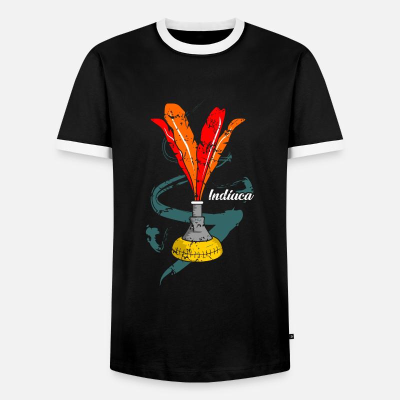 Indiaca Geschenkidee - Männer Kontrast-T-Shirt - Schwarz/Weiß