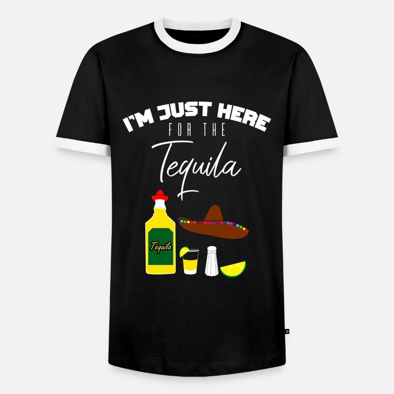 Tequila drink - Men's Ringer Shirt - black/white