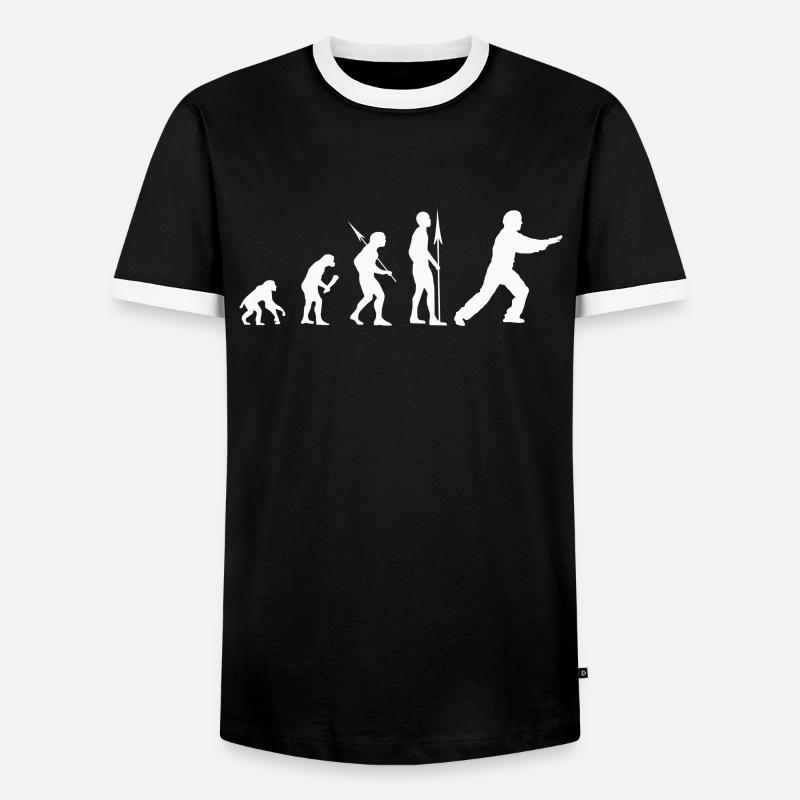 Tai Chi evolution - Men's Ringer Shirt - black/white