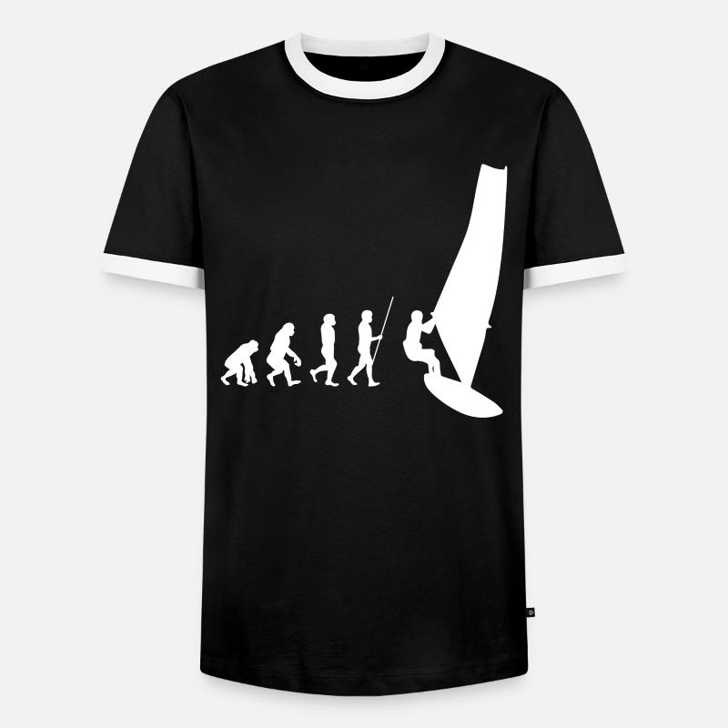 Kitesurfing Kitesurfing Evolution - Men's Ringer Shirt - black/white