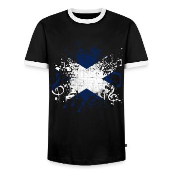 Musique de Tenerife - T-shirt contrasté Homme - noir/blanc - Devant - AI Model Female 172 light (172cm) & AI Model Male 178 light (178cm)