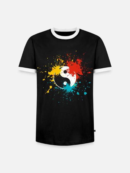 Yin Yang - Men's Ringer Shirt - black/white