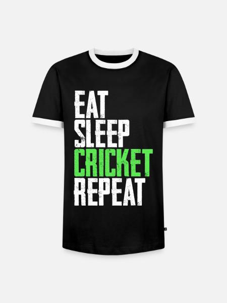 Cricket cricketer - Men's Ringer Shirt - black/white
