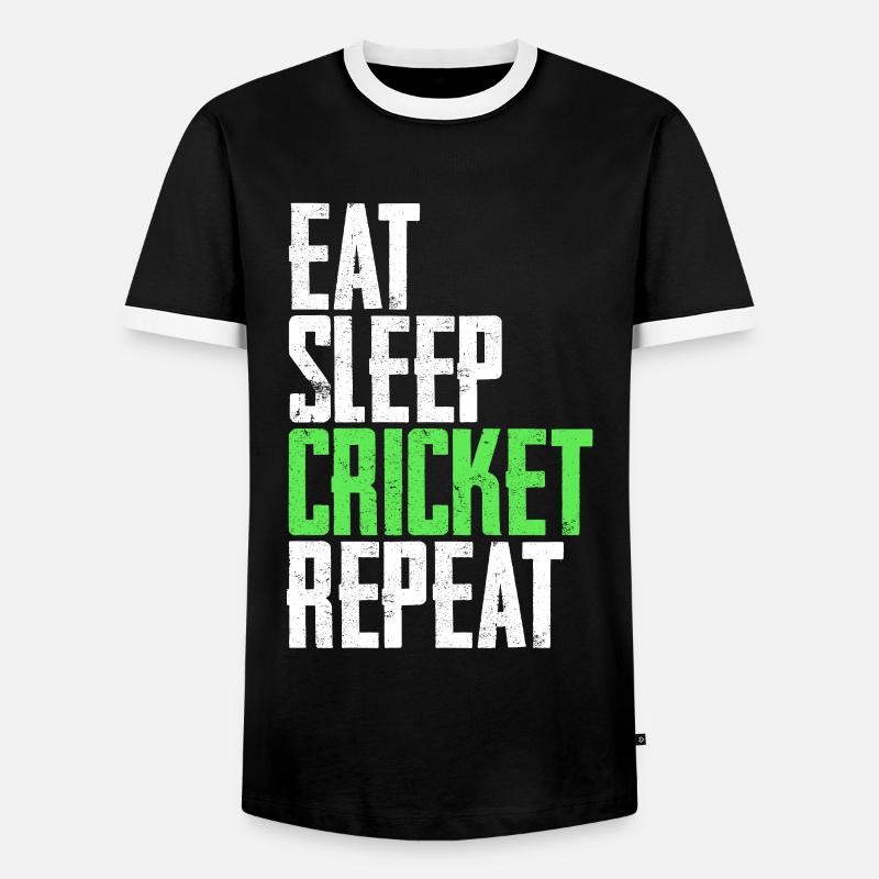 Cricket cricketer - Men's Ringer Shirt - black/white
