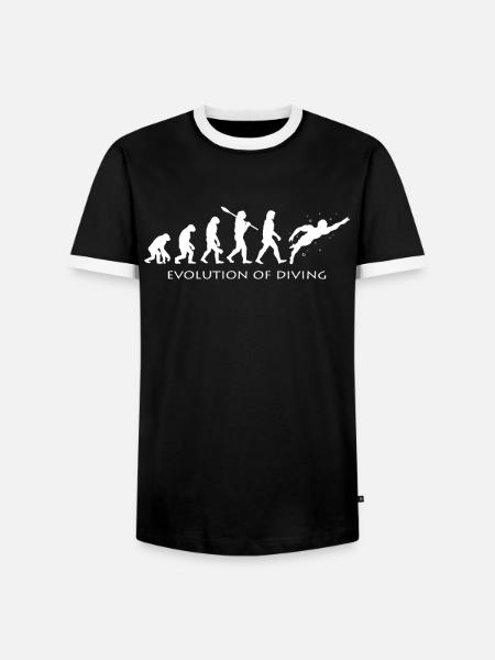 Diver - Men's Ringer Shirt - black/white