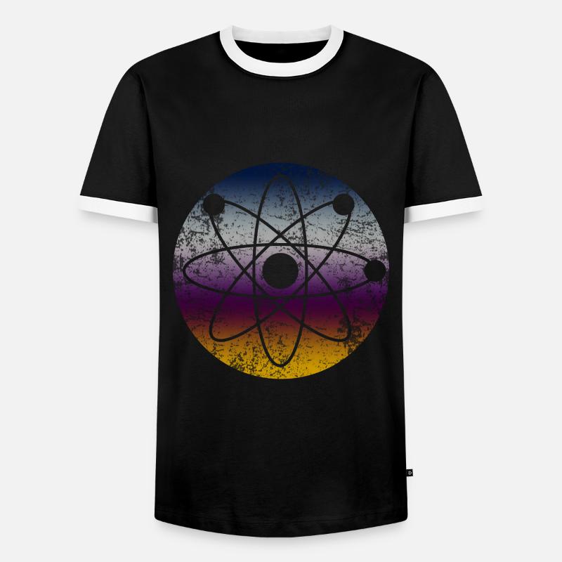 physics - Men's Ringer Shirt - black/white