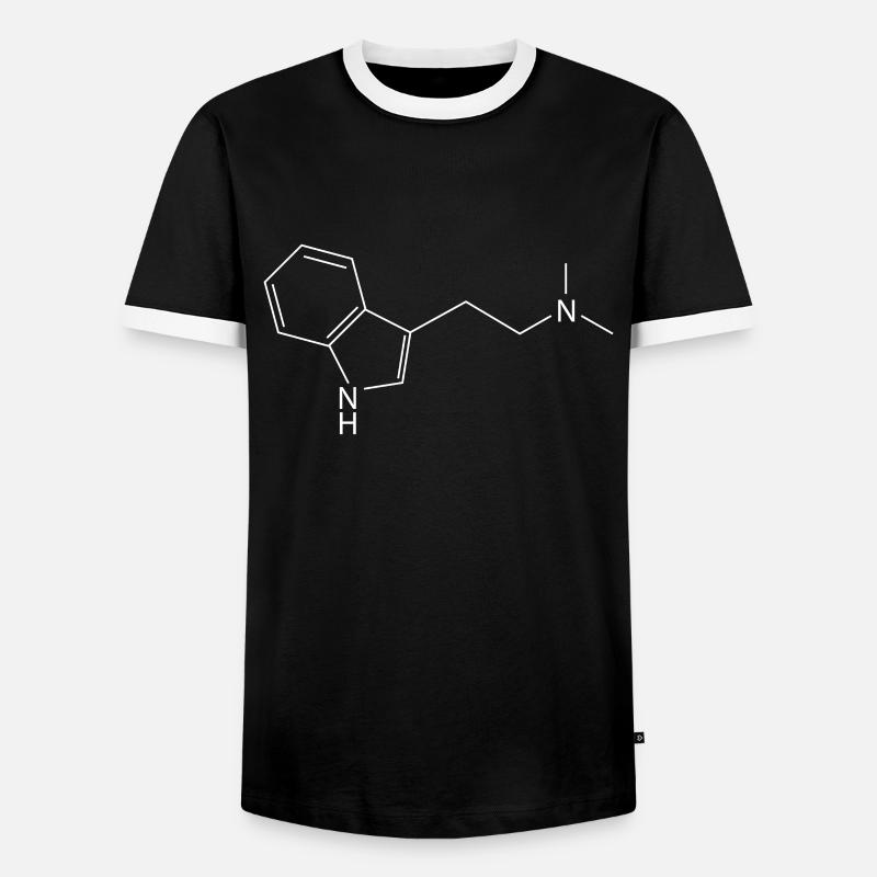 DMT Molekül Ayahuasca Dimethyltrypthamin - Männer Kontrast-T-Shirt - Schwarz/Weiß