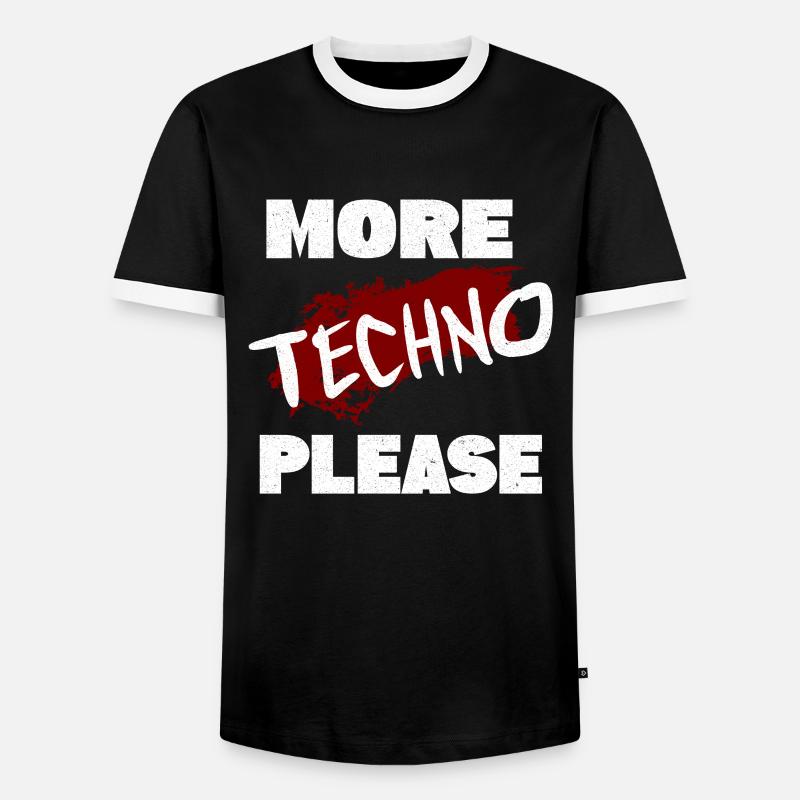 Techno - Men's Ringer Shirt - black/white